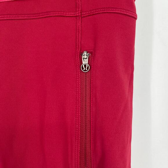 Lululemon Passion Crop II Size 6 Deepest Cranberry - Picture 5 of 9